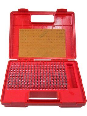 190-Piece Minus Pin Gage Set M1(-) for Precision Measurement, 0.061-0.250 Inch